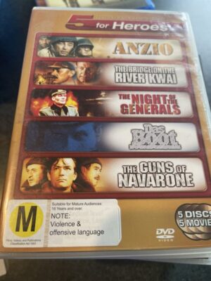 Anzio / Bridge River Kwai / Night of the Generals / Das Boot / Guns of Navarone