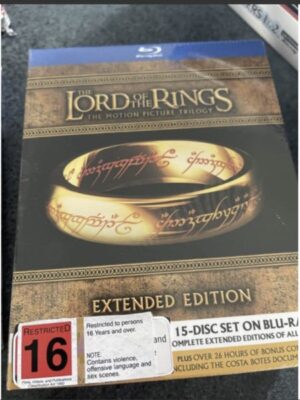 The Lord Of The Rings: Trilogy Extended Editions Blu-ray / DVD