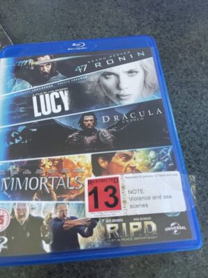 47 Ronin / Lucy / Dracula Untold / Immortals / RIPD Blu-ray